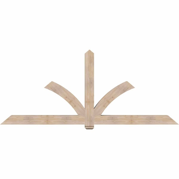 Ekena Millwork Redmond Smooth Timber Gable Bracket, Douglas Fir, 108"W x 45"H x 5 1/2"D x 5 1/2"F, 10/12 Pitch GBW108X45X0606RED00SDF - main